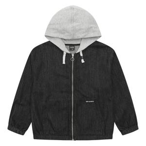 [에꼴리에][에꼴리에] 남아 배색 후드 데님 점퍼 23A3106_BK