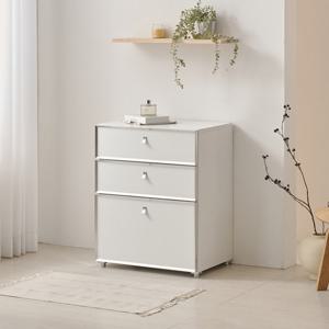 나무뜰 로아 빗각 미드센츄리 모듈 600 속깊은 3단 서랍장 PKF166C (착불)