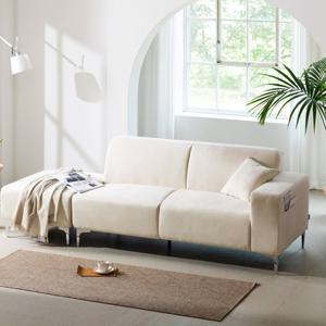 밀랑 레이 아쿠아텍스 패브릭 3인용 소파 (스툴별도)