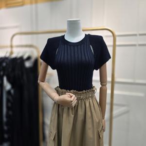 [에고이스트][에고이스트] 조직 믹스 암홀 트임 니트 EQ3JK705NA