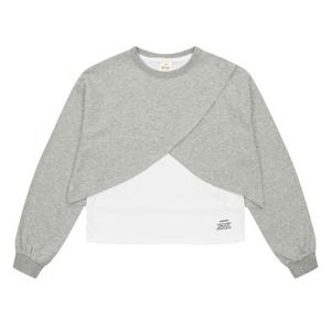 [에꼴리에]여아 사선 레이어드 티셔츠 23QT759_GY