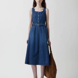 [쥬크]슬리브리스 데님 롱 원피스 Z253PSE401