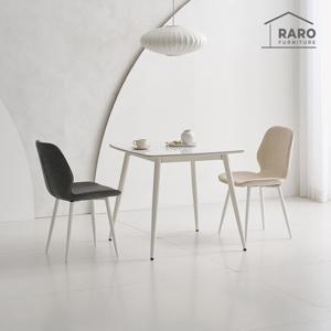 라로퍼니처 모리스 24T 유광 850 저소음 포세린 세라믹 2인 식탁 세트 (식탁+의자2)
