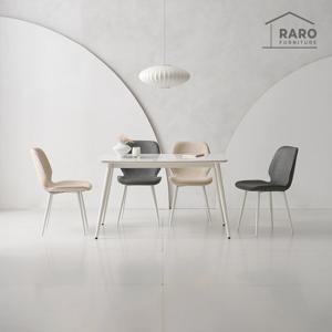 라로퍼니처 모리스 24T 유광 1250 저소음 포세린 세라믹 4인 식탁 세트 (식탁+의자4)