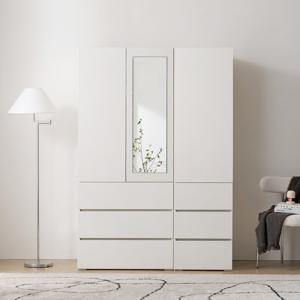 보루네오 마르체 모엔 1300 서랍 시스템 거울 옷장 세트 BKC824C (착불)