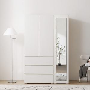 보루네오 마르체 모엔 1200 서랍 시스템 거울 옷장 세트 BKC820C (착불)