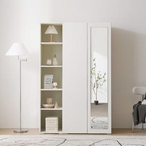 보루네오 마르체 모엔 1200 전신거울 시스템 옷장 선반장 세트 BKC817C (착불)