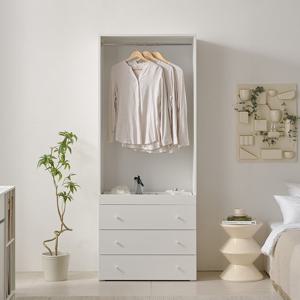 보루네오 마르체 폴라 800 슬라이딩 선반 서랍 키큰 옷장 BOW562C (착불)