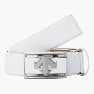 데상트골프벨트 JQS DP32MFBT81-BWTG 남성 시그니처 반자동 벨트 / Bright White