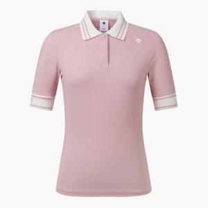 데상트골프웨어 JQS DP32WFTS71-PIKG 여성 반팔 카라 티셔츠 / SOFT PINK