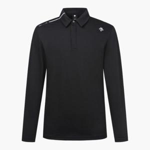 데상트골프티셔츠 JQS DP31MFTL81-BLKG 남성 로고 포인트 긴팔 티셔츠 / BLACK