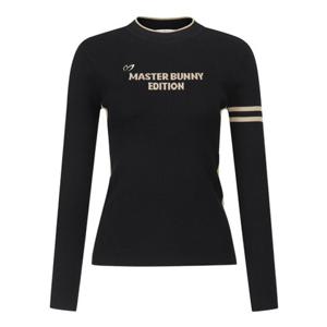 [마스터바니에디션] (421E3SR307)여성 배색 로고 골조직 니트