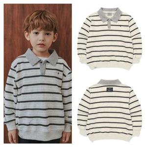 [빈BEEN]HP BZ53TS03MG 스트라이프 멜란지 카라 티셔츠PG