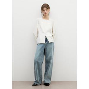 [시스티나]스퀘어넥 셔링 긴팔 블라우스 AWWBLP11060