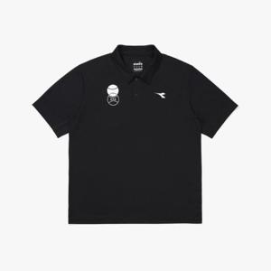 디아도라반팔티 AQS D5121TTS35BLK 테크니컬 윙 테니스 카라 반팔 티셔츠 BLACK