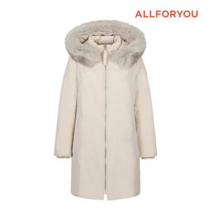 [올포유] 여성 폭스퍼 후드 토끼 안감 구스 다운 점퍼 ALLPLA411-102