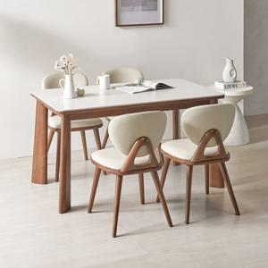 [데코라인] 모레나 원목 세라믹 4인 식탁세트(의자4) (착불)