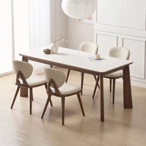 [데코라인] 모레나 원목 세라믹 6인 식탁세트(의자4) (착불)