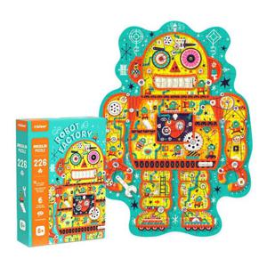 미디어 로보트공장 퍼즐놀이 (KMD3169) KMD3169 종이 입체퍼즐 유아동퍼즐 완구 매트 퍼즐