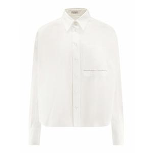 [BRUNELLO CUCINELLI] 라프리마 여성 셔츠 코튼 mixed 위드 mobile 디테일 M0091MY826C159 화이트 /8