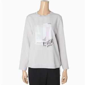 [벨리시앙]라운드넥 프린팅 티블라우스 BL2105