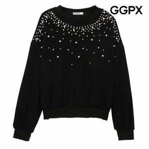 [GGPX] 진주 포인트 맨투맨 티셔츠 (GO9TS003F)