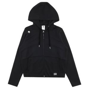 데상트 여성 코튼모달 트레이닝 후드집업 SP322UFT89BLK