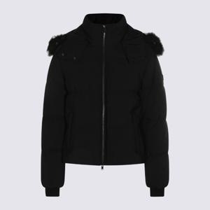 무스너클 블랙 퍼 트림 후드 패딩 M35LJ137S 305