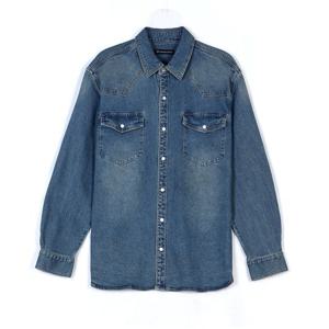 [뱅뱅]남녀공용 베이직 데님 스판 청남방 NSLD62