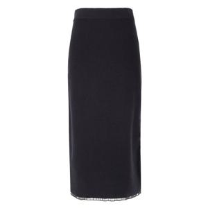 [아이잗컬렉션]시어 배색니트 스커트  CRAE1SK671