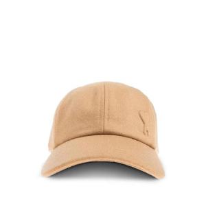 AMI Paris 로고 자수 울 캡 모자 UCP266WV0058