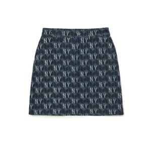 MLB 큐브 전판패턴 데님스커트 A5 3FDSM0734 50NYD