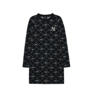 MLB W 다이아 모노그램 자카드 슬림핏 원피스 A5 3FOPM0334 50BKS 50CRD