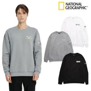 내셔널지오그래픽 남여공용 머레이 BACK 로고 포인트 맨투맨 N223USW220