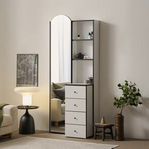 나무뜰 마몽 전신 거울 수납 옷장 화장대 OWF148C (착불)