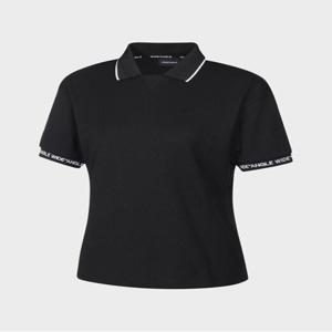 [와이드앵글]CO 오픈 카라 하프 슬리브 티셔츠 LWWU24251