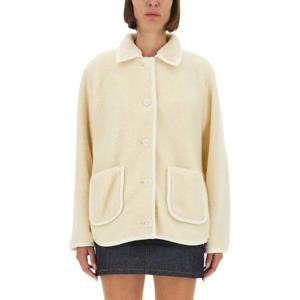 아페쎄 크림 버튼 패치 포켓 릴렉스 울 재킷 WOARG F32035 AAD