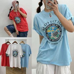 티셔츠 맨투맨 후드티 빅사이즈 자라해변가나염티셔츠 506U739S