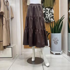 클리지 DP01 가죽 밴딩 캉캉 롱 스커트 CP6WSK05