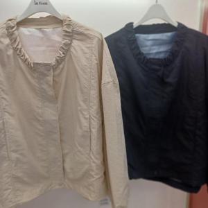 Destijl HC06 팔뚝품편한 셔링넥 소매밴딩 밑단 스트링 훅집업 라운드 점퍼 D2533jp02