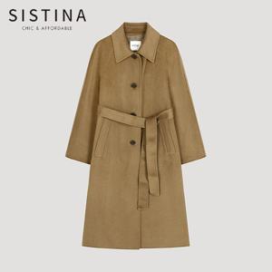 [SISTINA] 인기 울 벨티드 핸드메이드 맥코트_AWHCTO41030_CA