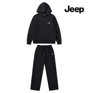 지프 Jeep [남녀공용] 기본핏 자수로고 후드티 트레이닝팬츠 셋업 002902