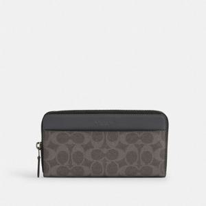 코치 아코디언 월렛 시그니처 캔버스 CY405-QBYFT 그레이/차콜