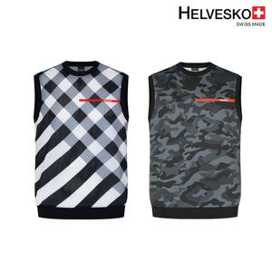 헬베스코 남성 라운드 망사 메쉬 베스트 H2MMVT762