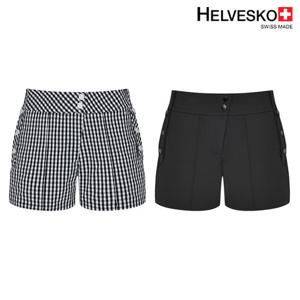 헬베스코 여성 스판 베이지 숏 골프반바지 H2MWPT486