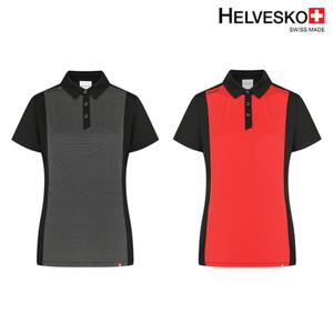 헬베스코 여성 더블 배색 카라 반팔티셔츠 HOMWTS245