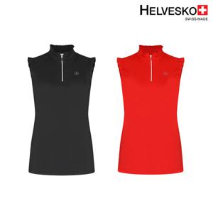 헬베스코 여성 하프집업 프릴 민소매티셔츠 H1MWTS265