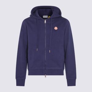 몽클레어 로고 패치 드로우스트링 후드 집업 K24028G00001 89AU