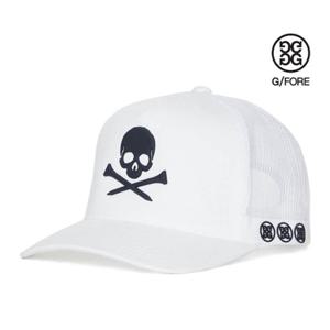 지포어 남녀공용 스컬 반망사 트럭커 골프모자 G4AS21H21