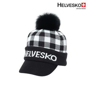 헬베스코 여성 겨울 방한 방울 니트 골프모자 H3AWCP078
